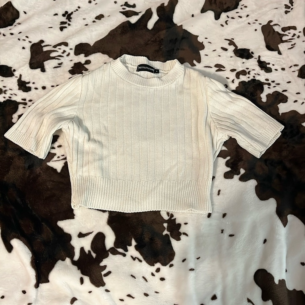 Knit sweater crop top
